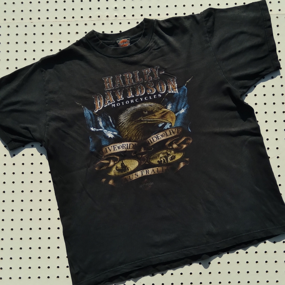 Faded and very distressed Harley Davidson tshirt